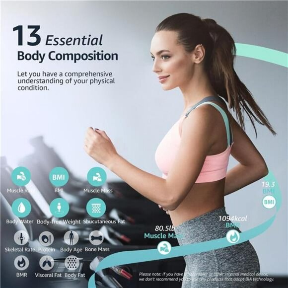 Posture Scale for Body Weight Digital Bathroom Smart Scale LCD Display Black - Picture 2 of 7